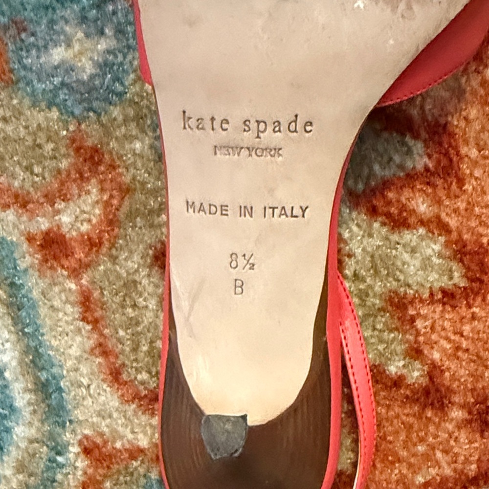 Kate Spade Vibrant Red Bow Heels - Picture 3 of 3
